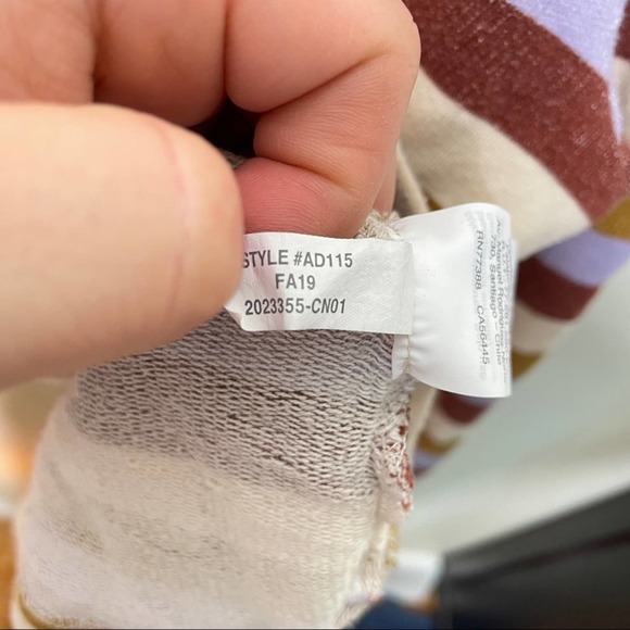 MADEWELL Mockneck Bubble-Sleeve Sweatshirt in Stripe {Z53} - Picture 7 of 7